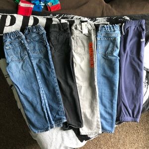 6 piece jean and sweat pant bundle. Sz 5T